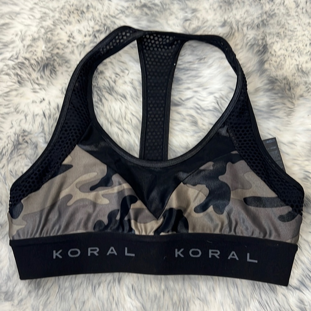 Koral Camo Shine Sports Bra